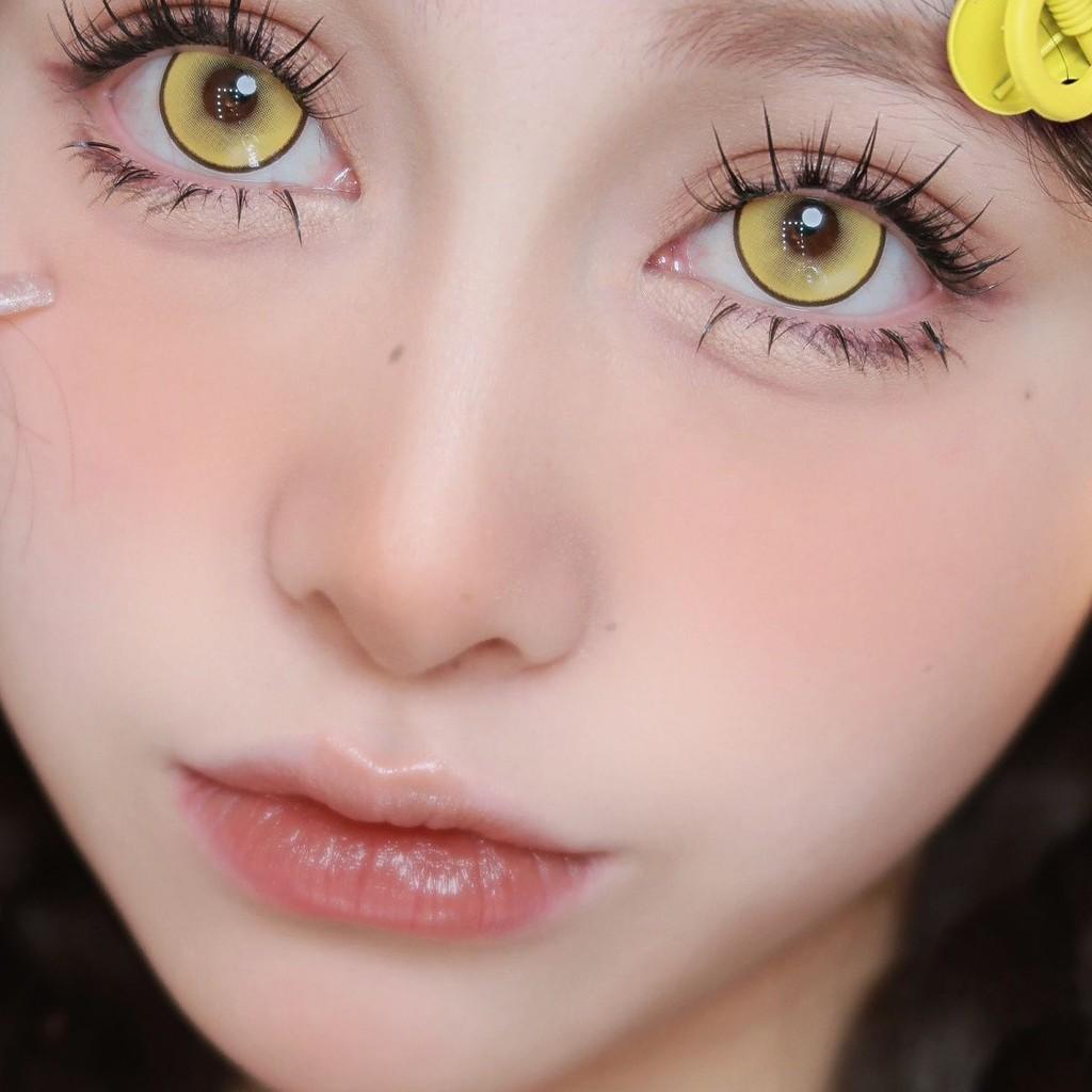 JeweLens Cosplay Color Contact Lenses Halloween Anime Softlens Koi Brown Yellow Pupil