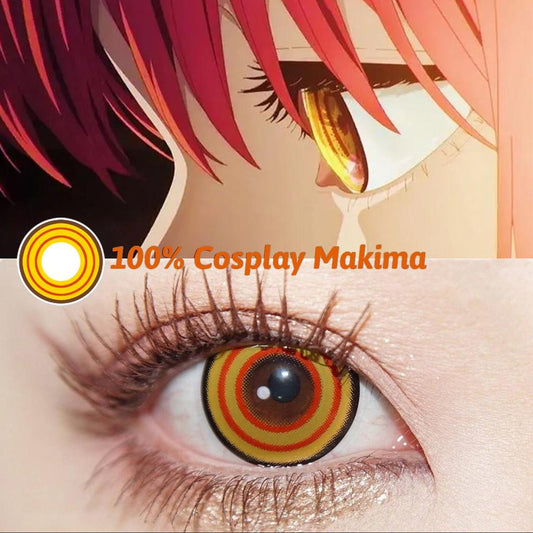 JeweLens 1pair Colored Contact Lenses Coloured Anime Pupil Chainsaw Man Makima Cosplay