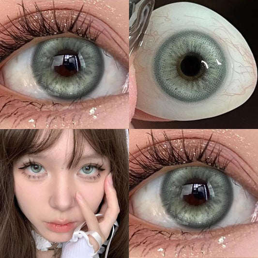 1pair JeweLens Omega Green Colored Contact Lenses 14.2mm