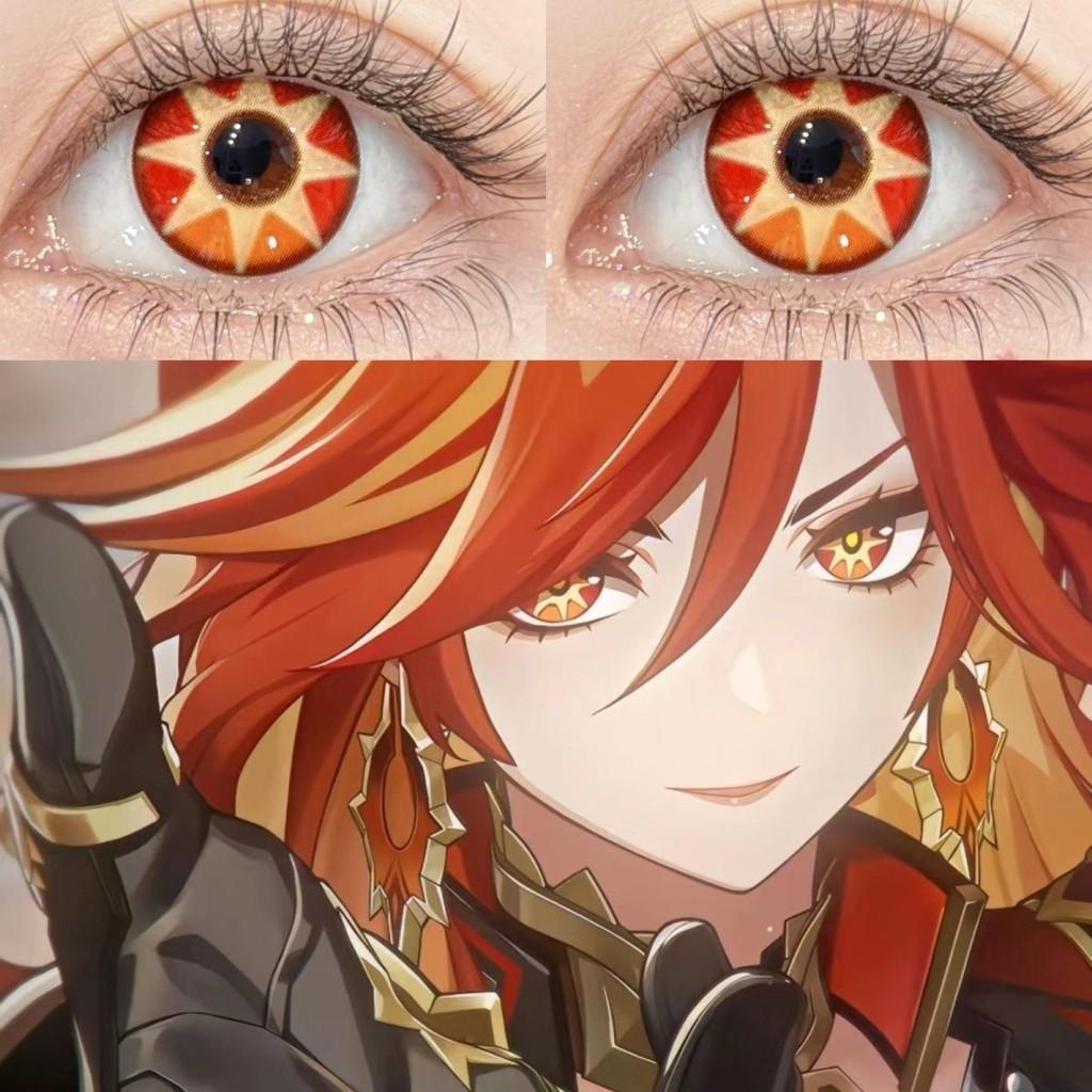 JeweLens 1 par Mavuika Cosplay Lentes de contato coloridas Genshin Anime Softlens 14,5 mm 