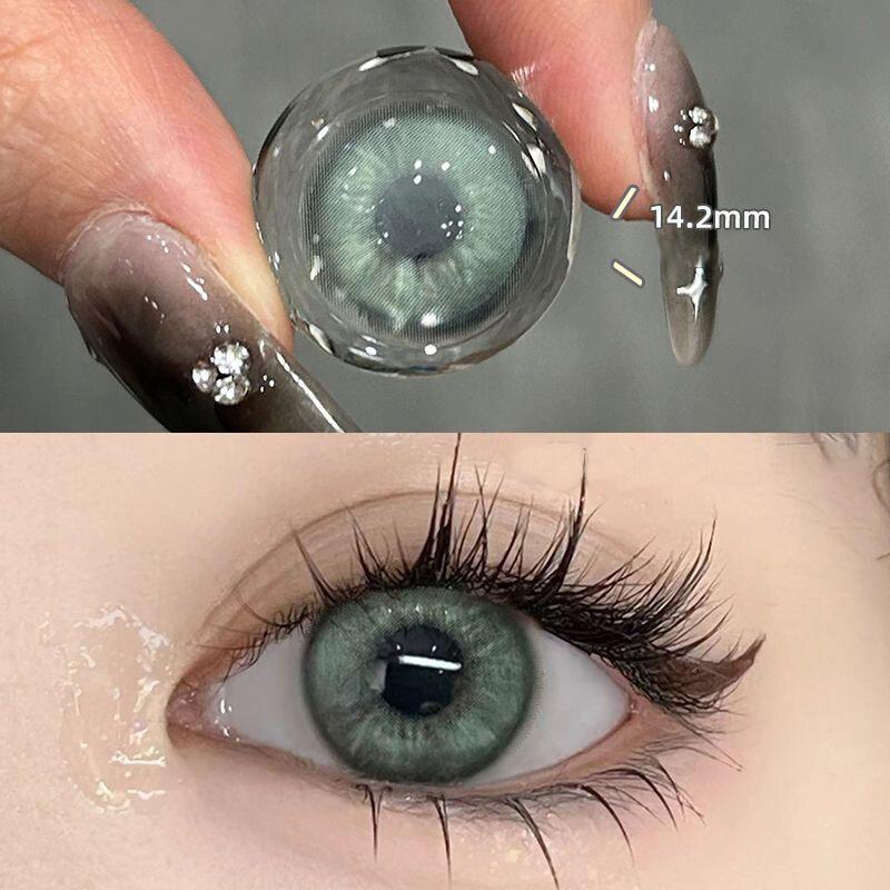 2pcs/1pair Snake Queen Green Color Contact Lenses