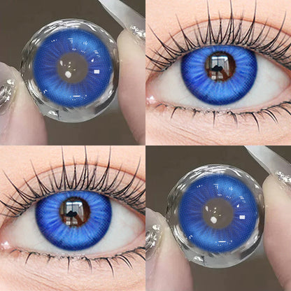 JeweLens 1pair Cosplay Blue Color Contact Lenses Purple Cosmetic Softlens 14.5mm