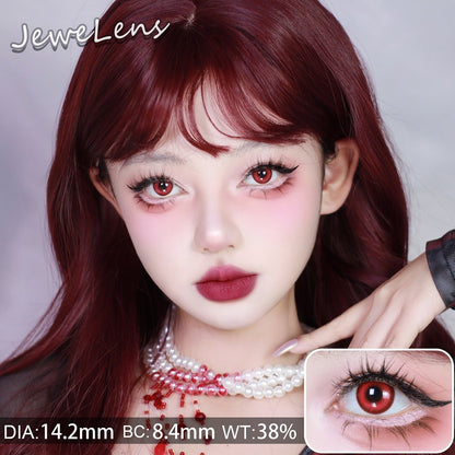 JeweLens 1pair Cosplay Red Color Contact Lenses Vampire Cosmetic Softlens