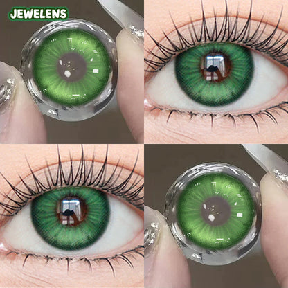 JeweLens 1pair Cosplay Green Color Contact Lenses Halloween Softlens