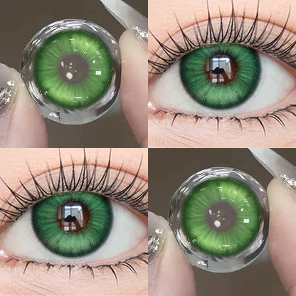 JeweLens 1pair Cosplay Green Color Contact Lenses Halloween Softlens