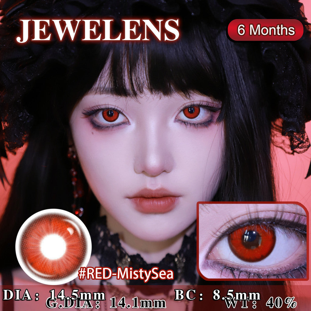 JeweLens 1pair Cosplay Red Color Contact Lenses Vampire Cosmetic Softlens