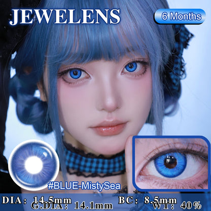 JeweLens 1pair Cosplay Blue Color Contact Lenses Purple Cosmetic Softlens 14.5mm