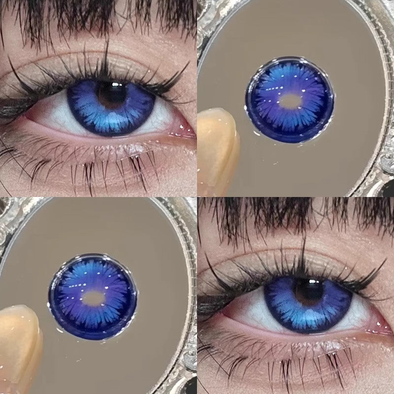 JeweLens 1pair Cosplay Blue Color Contact Lenses Purple Cosmetic Softlens 14.5mm